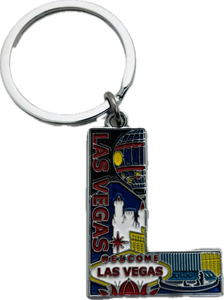 Las Vegas Landmarks Initial Keychain