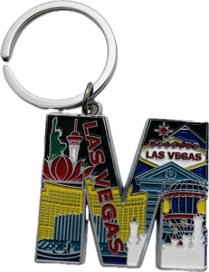 Las Vegas Landmarks Initial Keychain