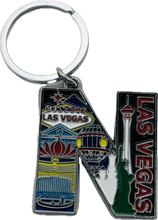 Las Vegas Landmarks Initial Keychain