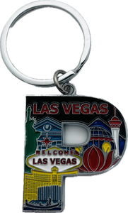 Las Vegas Landmarks Initial Keychain