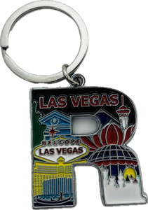 Las Vegas Landmarks Initial Keychain