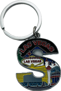 Las Vegas Landmarks Initial Keychain