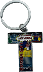 Las Vegas Landmarks Initial Keychain