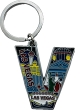 Las Vegas Landmarks Initial Keychain