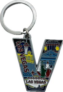 Las Vegas Landmarks Initial Keychain