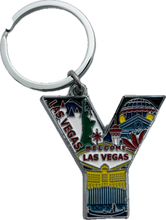 Las Vegas Landmarks Initial Keychain