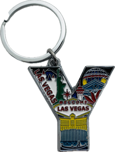 Las Vegas Landmarks Initial Keychain