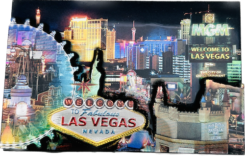 Las Vegas Skyline 3D Multi-Foil Magnet