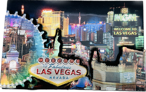 Las Vegas Skyline 3D Multi-Foil Magnet