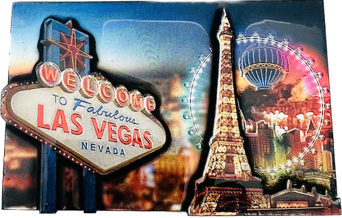 Las Vegas Sign 3D Multi-Foil Magnet