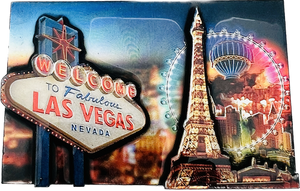 Las Vegas Sign 3D Multi-Foil Magnet