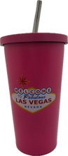 Las Vegas Metallic Tumbler w/ Straw