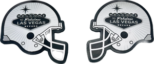 Las Vegas Silver Black Foil Football&nbsp; Helmet Magnet