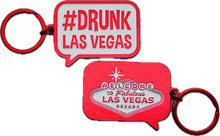 #Drunk Las Vegas Keychain