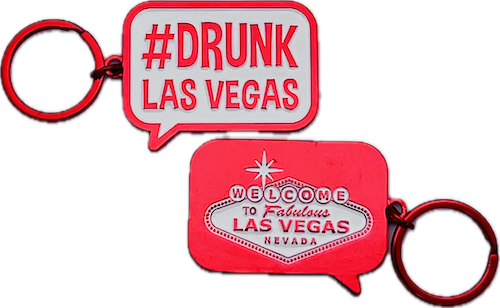 #Drunk Las Vegas Keychain