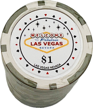 Welcome to Fabulous Las Vegas Sign Poker Chips  in Tube