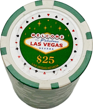 Welcome to Fabulous Las Vegas Sign Poker Chips  in Tube