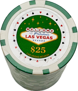 Welcome to Fabulous Las Vegas Sign Poker Chips  in Tube