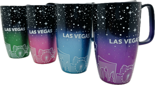 Las Vegas Starry Night Skyline Travel Mug