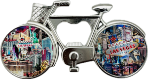 Las Vegas Bike Bottle Opener Magnet