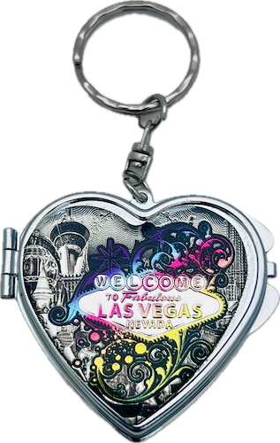 Las Vegas Love Yourself Heart Compact Key Chain