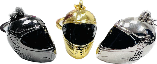 Las Vegas Open Wheel Racing Helmets Keychiain