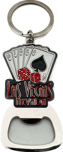 Gambling Las Vegas Bottle Opener Keychain