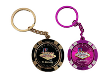 Vegas High Roller Poker Chip Keychain