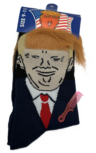 Trump Political Socks Synthetic Hair and Brush - Gag Gifts - 2025 President