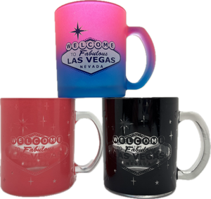 Las Vegas Welcome Sign Transparent - 11 oz - Glass Mug