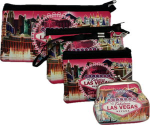 Las Vegas Landmark Coin Purse & Clutches (Pink)