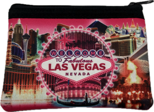 Las Vegas Landmark Coin Purse & Clutches (Pink)