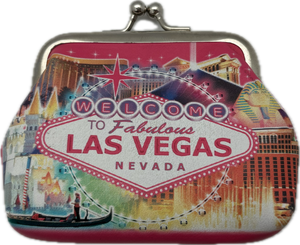 Las Vegas Landmark Coin Purse & Clutches (Pink)