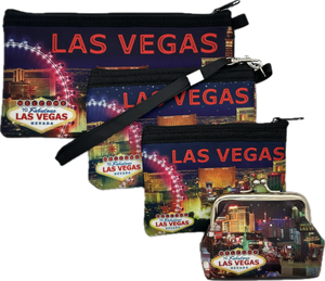 Las Vegas Landmark Coin Purse & Clutches (Black)