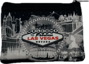 Las Vegas Landmark Coin Purse & Clutches (Monochrome)