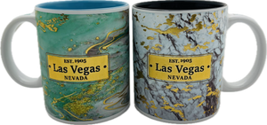 Las Vegas Stone Mug w/ FOIL Sign