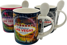 Las Vegas Landmark Mug with Spoon 12 fl oz