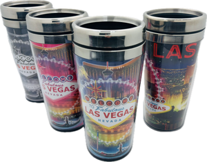 Stainless Steel Las Vegas Travel Tumbler 12 fl oz