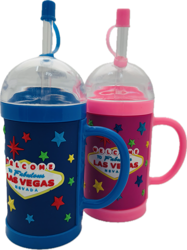 Las Vegas Themed Kids Sippy Cup w/ Straw