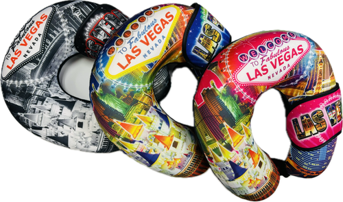 Las Vegas Travel Pillow w/ Eye Mask