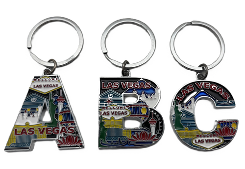 Initial Keychain Las Vegas Landmarks