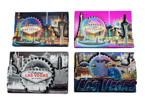 Las Vegas Landmarks 3D Multi-Foil Magnet