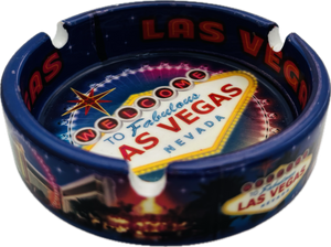 Las Vegas Sign and Skyline Themed Ashtray