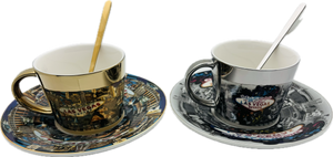 Las Vegas Mirror Tea Cup Set - Optical Illusion