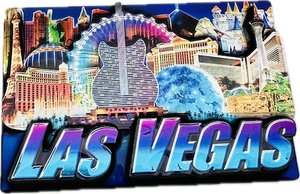 Las Vegas Landmarks 3D Multi-Foil Magnet