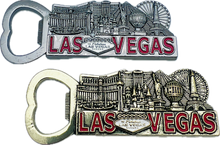 Las Vegas Landmark 3D Bottle Opener, Brass or Gunmetal Finish