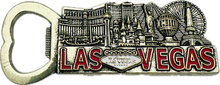 Las Vegas Landmark 3D Bottle Opener, Brass or Gunmetal Finish