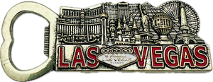 Las Vegas Landmark 3D Bottle Opener, Brass or Gunmetal Finish