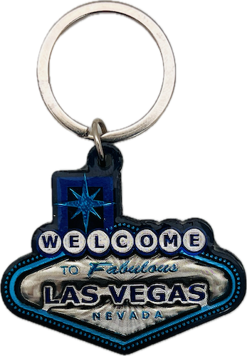 Las Vegas Sign 3D Foil Design Keychain