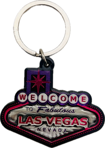 Las Vegas Sign 3D Foil Design Keychain